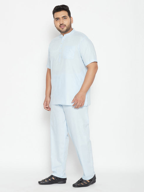 Vastramay  Men's Plus Size Work From Home Kurta And Salwar Set